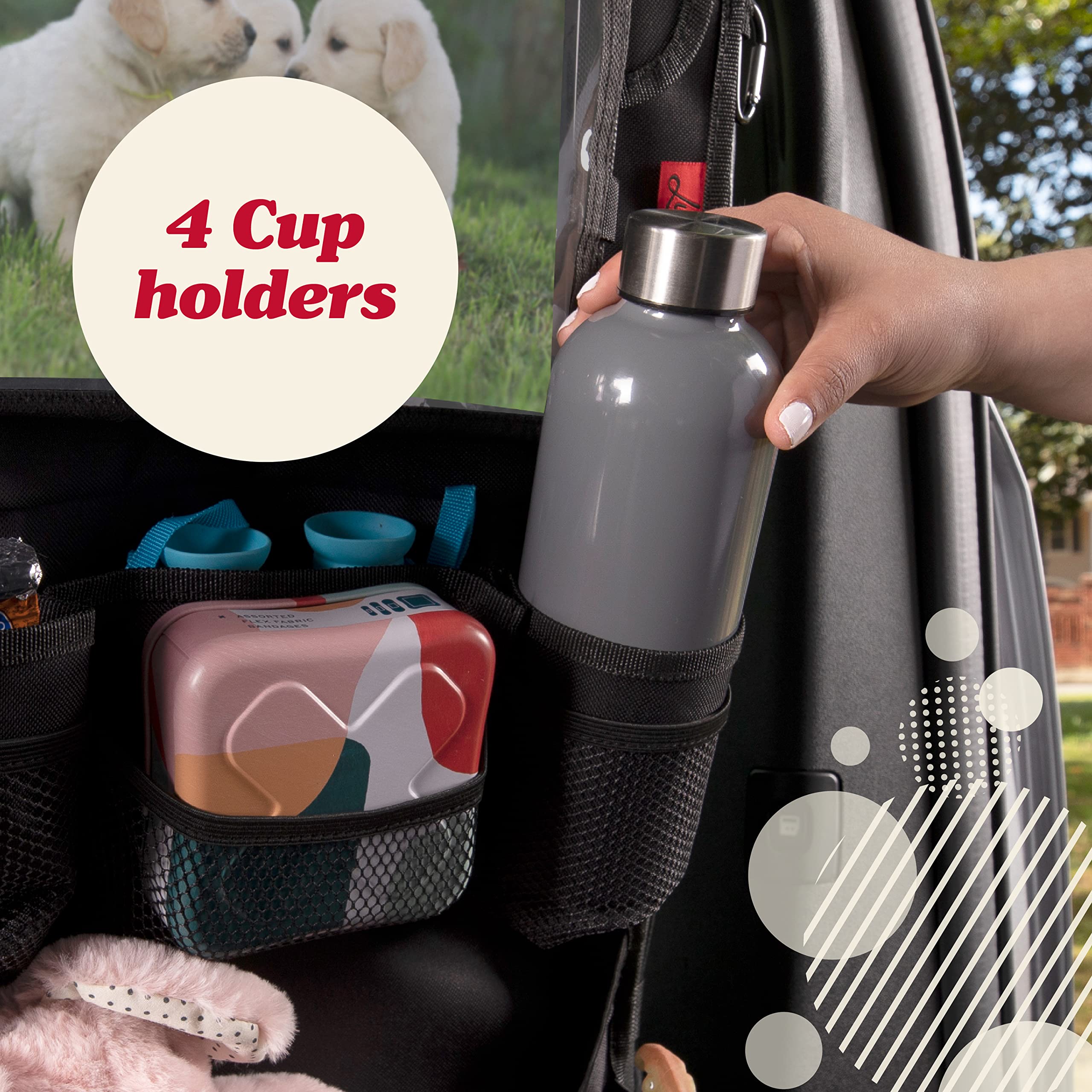 Lusso Gear Backseat Car Organizer with Storage Pockets